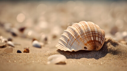 Fototapeta na wymiar beach shell sand sea seashell