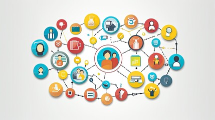 illustration of people working in office Website design or redesign banner landing page advertivertising cms