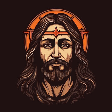jesus christ religious character portrait. AI Generated