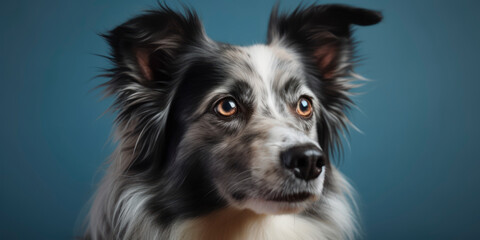 Capturing cuteness: Studio portrait of a dog with a cute face in a soft color background, representing Pet Photography. AI Generated