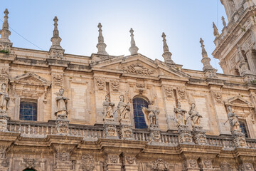 Fototapeta na wymiar Detail of Jaen Cathedral Facade - Jaen, Spain