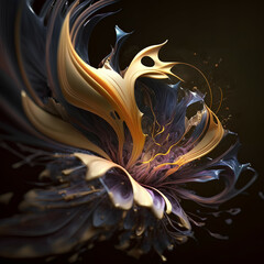 Obraz premium Fractal art background for creative design. abstract fractal. Decoration for wallpaper desktop, poster, cover booklet. Print for clothes, t-shirt. creative illustration for design