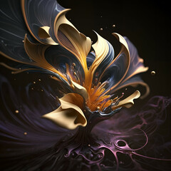 Obraz premium Fractal art background for creative design. abstract fractal. Decoration for wallpaper desktop, poster, cover booklet. Print for clothes, t-shirt. creative illustration for design