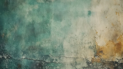 Obraz premium Vintage Green Concrete Wall: Textured Background with Tonal Paint