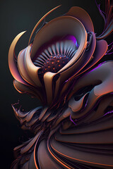 Obraz premium 3d illustration of abstract geometric composition,digital art works. computer generated graphics.