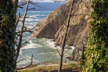 a beach in Asturias in the Cantabrian sea