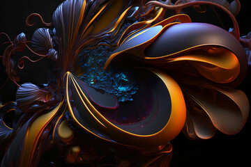 3d rendering, abstract background, futuristic shape, computer generated images