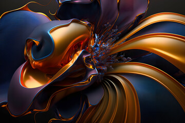 Obraz premium 3d rendering, abstract background, futuristic shape, computer generated images
