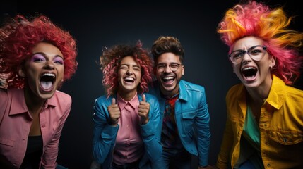 Fototapeta premium electrifying stock photo featuring a diverse group