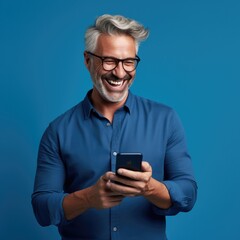 engaging stock photo of a man in the mid 50s