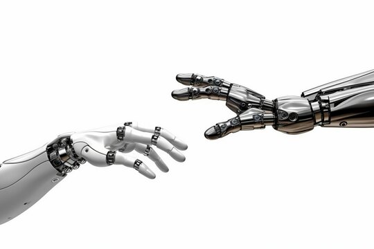 A hand of an artificial intelligence, Generative IA