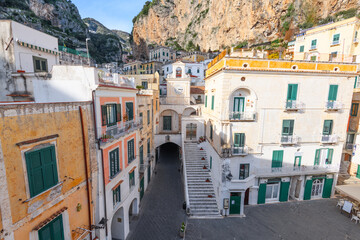 Fototapeta na wymiar Atrani, Italy town view in the Amalfi Coast