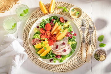 Tasty salad as a healthy and fresh meal.