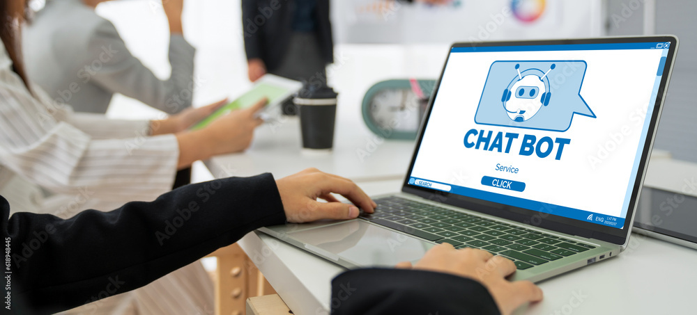 Poster chatbot software application for modish online business that automatically reply to customer questio