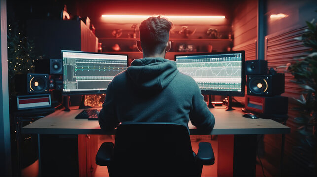 The editor is editing the video at the computer