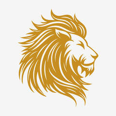 Lion head logo. Luxury icon design. Vector illustration