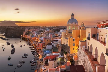 Foto op Canvas Procida, Italy old town skyline in the Mediterranean Sea © SeanPavonePhoto
