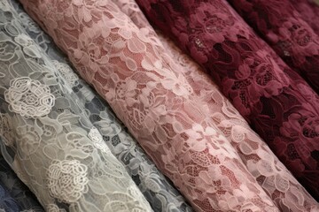 fabrics with lacey and intricate patterns, perfect for clothing, created with generative ai