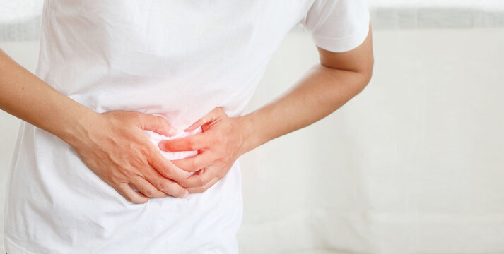 Man has abdominal pain on the left side. because of health problems related to the spleen, kidneys, bladder including the prostate , under the concept of health care