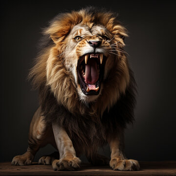 lion roaring 