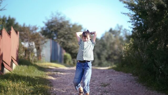 A Journey of Hatred and Anguish as a Malevolent Boy Walks the Countryside Road