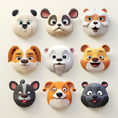 Fototapeta premium set of animals