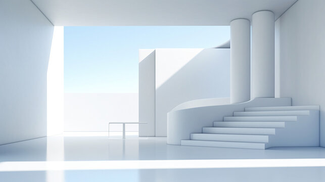 stairway to sky HD 8K wallpaper Stock Photographic Image