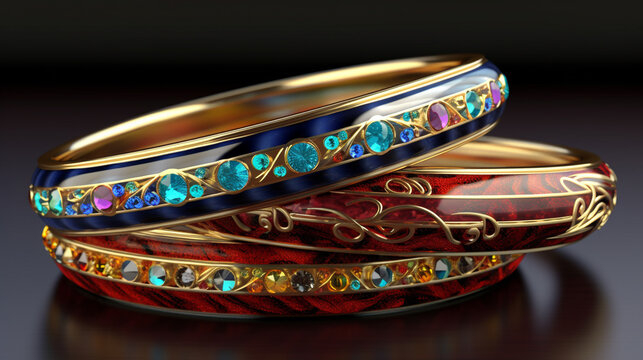 ring with red and blue HD 8K wallpaper Stock Photographic Image