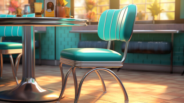 table and chairs HD 8K wallpaper Stock Photographic Image
