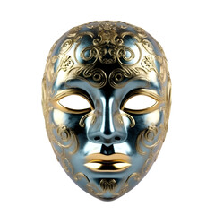elegant carnival mask isolated on transparent background, generative ai