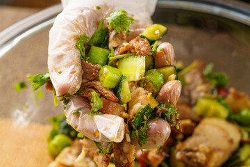 Northeast China special local dish cold pork head meat