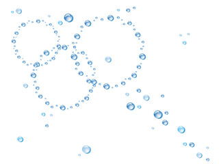 涼しげな飛び散る水滴の輪