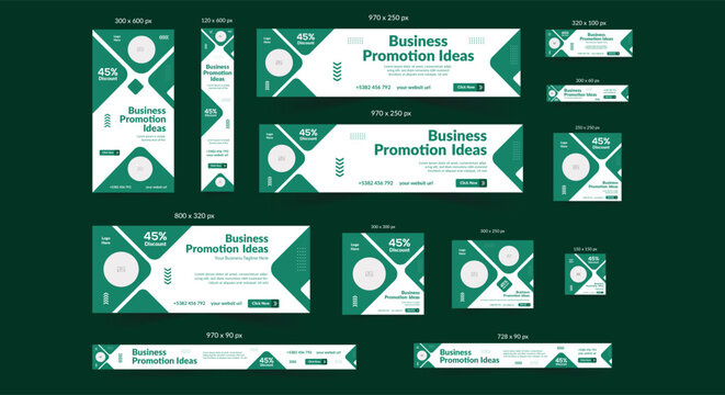 Creative Google Display Ads Banner, Web Template Design	
