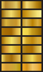 elegant shiny gold gradient set