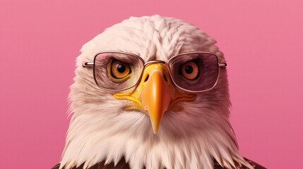 Obraz premium Generative AI, Cool Eagle: A Majestic Avian with Style