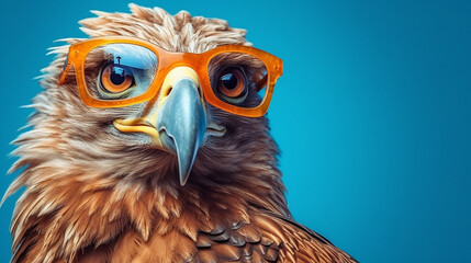 Obraz premium Generative AI, Cool Eagle: A Majestic Avian with Style