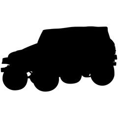 Silhouette of a 4x4 SUV