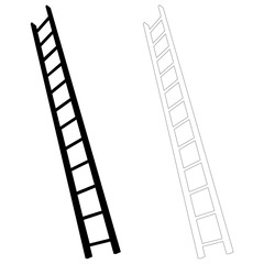A vector illustration of a ladder
