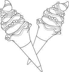 ice cream cone vector