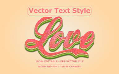 3D Text Effect Editable Vector