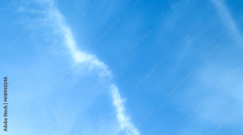 Wall mural blue sky with beautiful natural white clouds