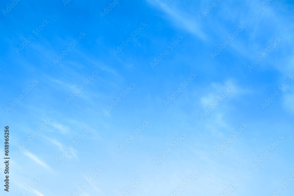 Wall mural blue sky with beautiful natural white clouds