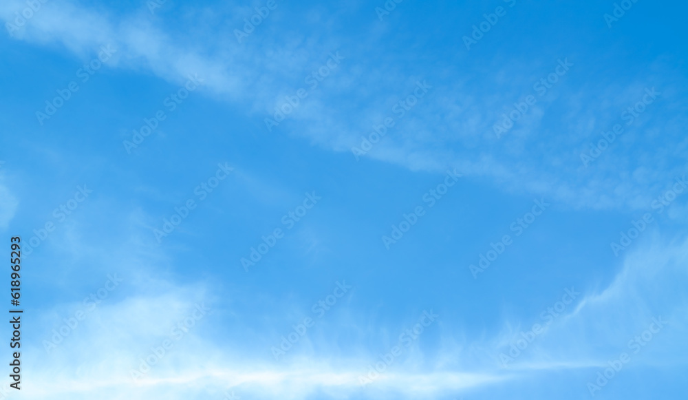 Wall mural blue sky with beautiful natural white clouds