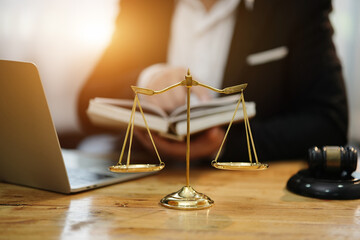 Lawyer Business Lawyer working on Legal matters at the office.
