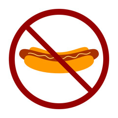 Food prohibition sign.