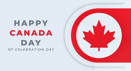Happy Canada Day Celebration Vector Design Illustration for Background, Poster, Banner, Advertising, Greeting Card
