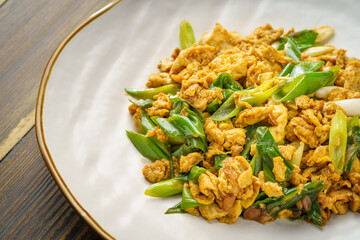 Northeast China local specialties scrambled eggs with farmhouse sauce