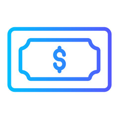 dollar gradient icon