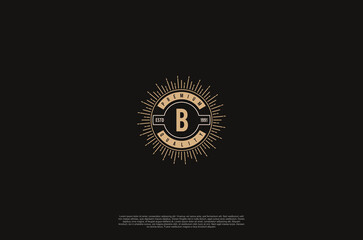 Old vinatage label ornament logo antique label decorations. Vector design element