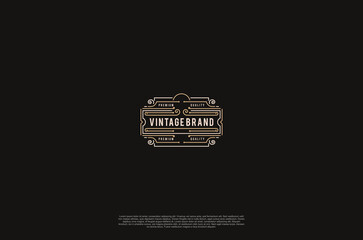 Old vinatage label ornament logo antique label decorations. Vector design element